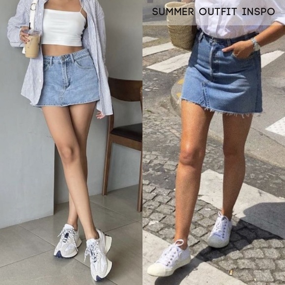 90s Vintage GUESS Denim Mini Skirt ⚡️ Made in USA ⚡️ High Waisted Jean Skirt - Picture 8 of 8